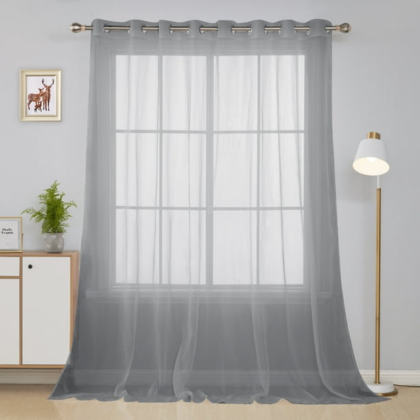 Deconovo Grommet Top Sheer Curtain Light Filtering Sheer Curtain Drape ...