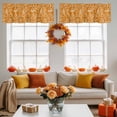 thumbnail image 4 of Kitchen Cafe Valance Curtain for Small Windows,Autumn Cute Orange Pumpkin Rod Pocket Short Valances,42x18in, 4 of 9