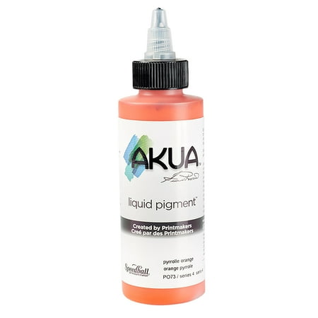 UPC: 0893419000101 | Speedball Akua Liquid Pigment 4 oz. Pyrrole Orange