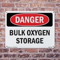 thumbnail image 5 of Bulk Oxygen Storage OSHA Danger Aluminum Sign 10 Inch x 7 Inch - 5 Pack, 5 of 8