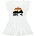 thumbnail image 3 of Inktastic Detroit Michigan Skyline Retro Girls Toddler Dress, 3 of 5