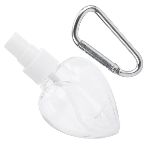 Envases Transparentes Para Llavero, Botella Pulverizadora Con Forma De Corazón De 50 Ml, 11x6,5x2,8 Cm Para Uso En Viajes Al Aire