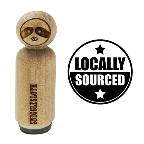 Locally Sourced Rubber Stamp for Scrapbooking Crafting Stamping - Small 3/4 Inch