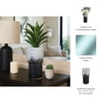 thumbnail image 5 of Abstract Glass Vase with Veining for Living Room and Home Decor - Modern Decorative Flower Vase for Window Sill, Bedroom, or Office Desk - House Accent for Table Decor - 12", Black & White, 5 of 12