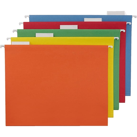 Hanging File Folders, Heavy‑Duty Hanging Folder For Filing Cabinet, Suspension Document Storage Organization For Office, Home, 1‑Pack Letter Size, Random Color