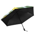 thumbnail image 4 of Lemon Leaves Compact Folding Umbrella for Rain Windproof Travel Umbrella UPF 50+ Lightweight Packable Arc Size, 4 of 8