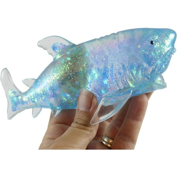 1 Shark Animal Sugar Ball - Large Syrup Molasses Thick Glue/Gel Stretch Ball - Ultra Squishy and Moldable Slow Rise Relaxing Sensory Fidget Stress Toy Cute Adorable