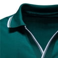 thumbnail image 3 of Nnhblu Men Polyester Short Sleeve V-Neck Casual Casual Shirts Green M, 3 of 9