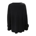thumbnail image 5 of Pullover Sweaters for Women 2025 Long Sleeve Crewneck Oversized Casual Plain Sweater Tops Fall Winter Outfits, 5 of 6