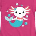 thumbnail image 3 of Axolotl Mermaid  - Toddler & Youth Girls Short Sleeve Graphic T-Shirt, 3 of 6