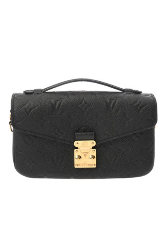 Pre-Owned LOUIS VUITTON Louis Vuitton Monogram Empreinte Pochette Metis EW Black M46595 Women's...