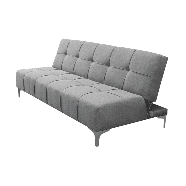 Sofa Cama Reclinable El Bazar Store New York Gris Plata , Futon 3 posiciones, Sala, Love Seat