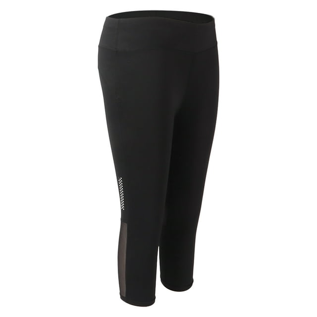 Leggings deportivos BuyWeek de cintura alta negros de compresión para mujer