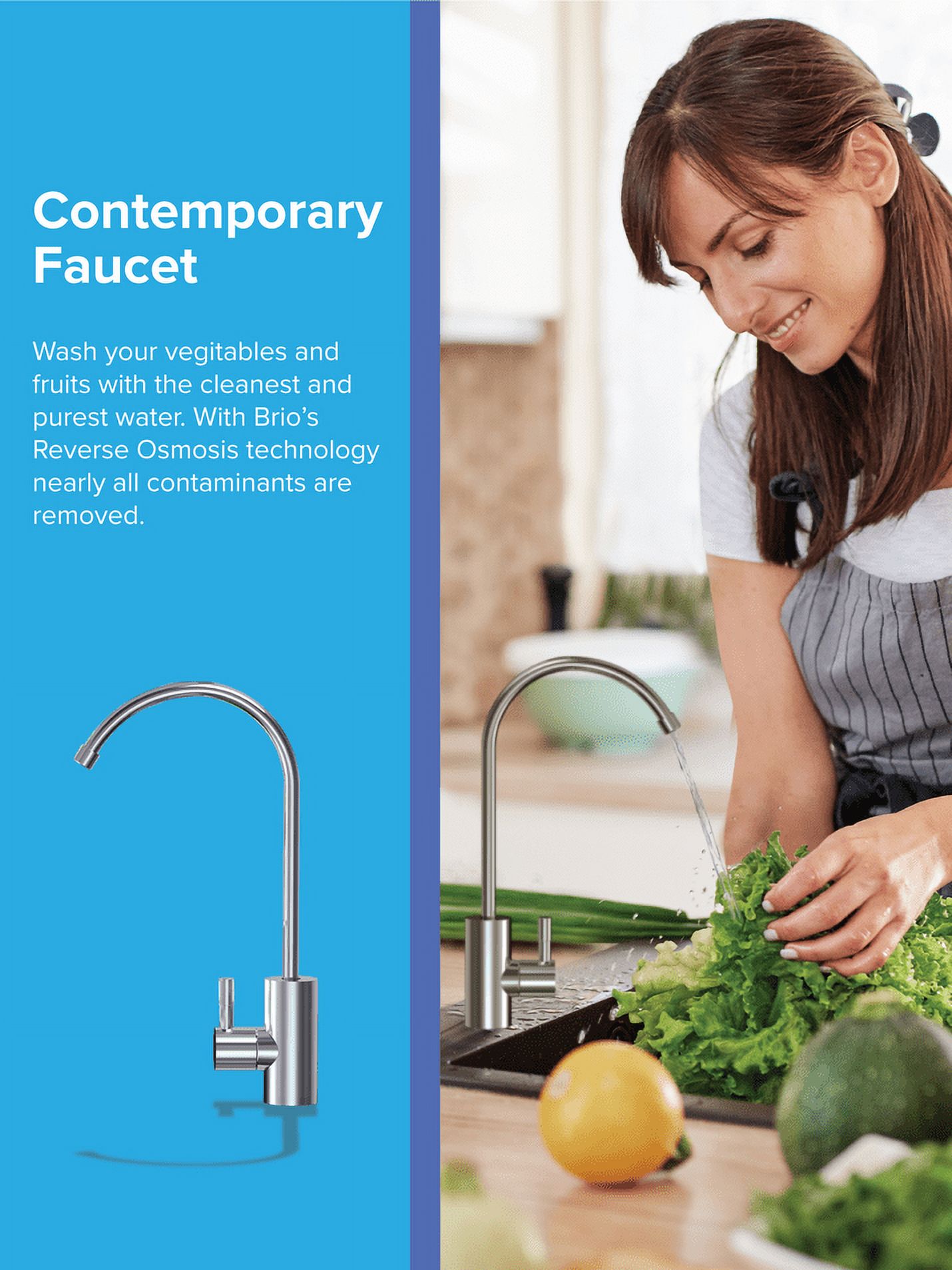 Brio Premium 50 Gpd 5-Stage Reverse Osmosis Drinking Water Filter System