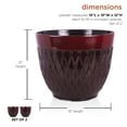 thumbnail image 4 of Alpine Corporation 15" x 12" Stone-Look Planters with Drainage Holes, Red, Set of 2, 4 of 13