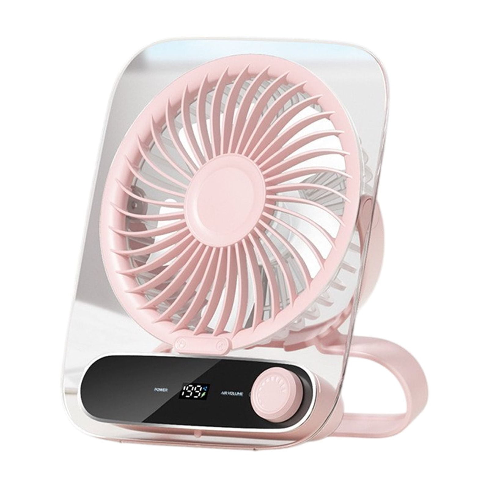 Small Desk Fan Quiet,Strong Airflow Fan Quiet Digital Display Air Circulator Fan,Ultra Quiet 180° Wide Angle Angle Foldable,portable USB Recharging,Small Fans for Bedroom Home Office