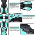 thumbnail image 3 of Snorkel Set Adults, 3 Piece Diving Set With Flippers, Mask And Snorkel Set For Men And Womensebneei, 3 of 4
