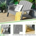 thumbnail image 5 of GVN Folding Chair, Patio Chair, HDPE Patio Adirondack Chair for Porch Garden Backyard-Gray, 5 of 10