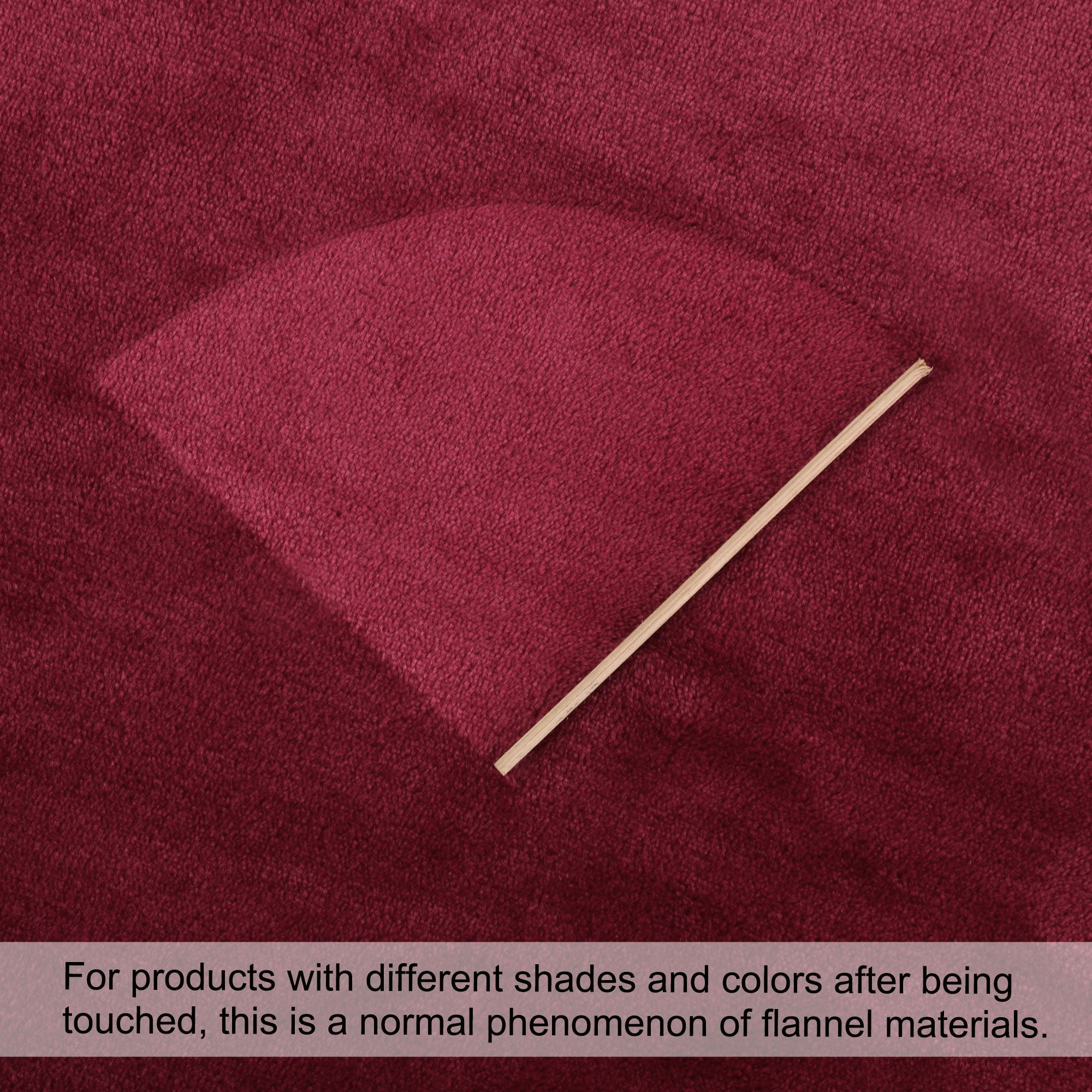 Unique Bargains Flannel Fleece Blanket Soft Luxury Hemmed Burgundy 23"x30"