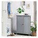 thumbnail image 4 of 2 Pack Freestanding Storage Cabinets with Double Doors and Shelves, Living Room Bathroom Wooden Storage Cabinet, Gray,Negro, 4 of 4