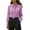 Purple, variant on Scarf Shirt Top for Women Long Sleeve Round Neck Polyester Blouse 1 Pc