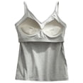 thumbnail image 7 of Mifsaly Cotton Camisole Tops for Women with Built In Bra V Neck Spaghetti Strap Tank Top Slim Fit Stretchy Cropped Camisoles Summer Casual Home Cami Shirts XL, 7 of 7