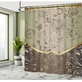 thumbnail image 4 of Ambesonne Eastern Shower Curtain, Oriental Abstract Floral, 69"Wx70"L, Pale Sage, 4 of 4