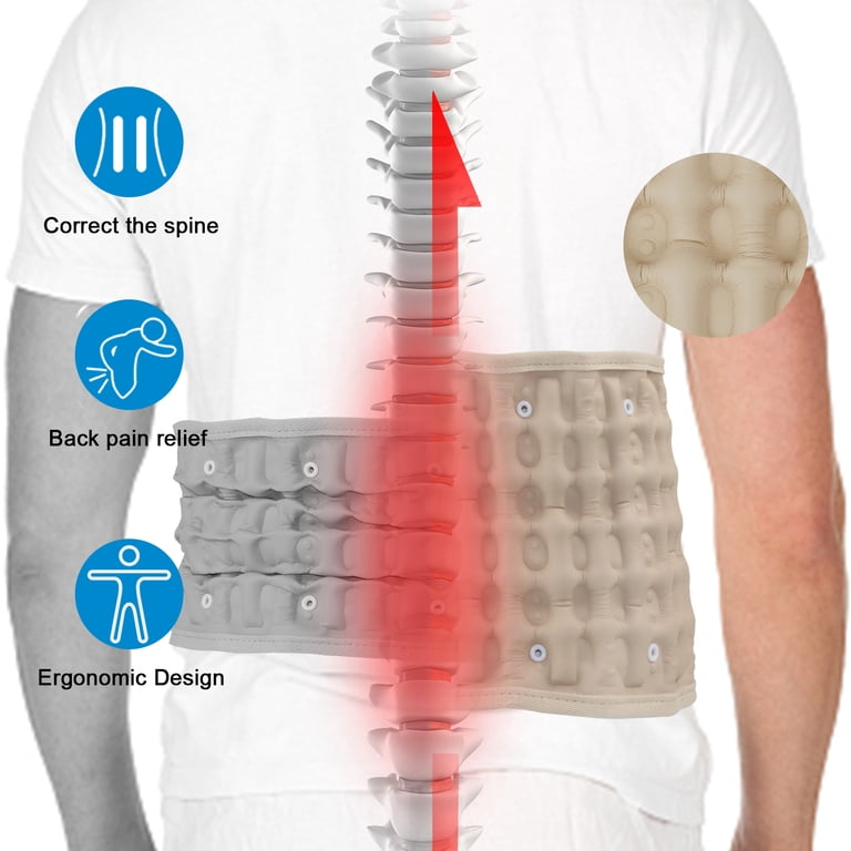 Back Decompression Jacket Lower Back Brace Inflatable Decompression Back Belt Lumbar Support For ...