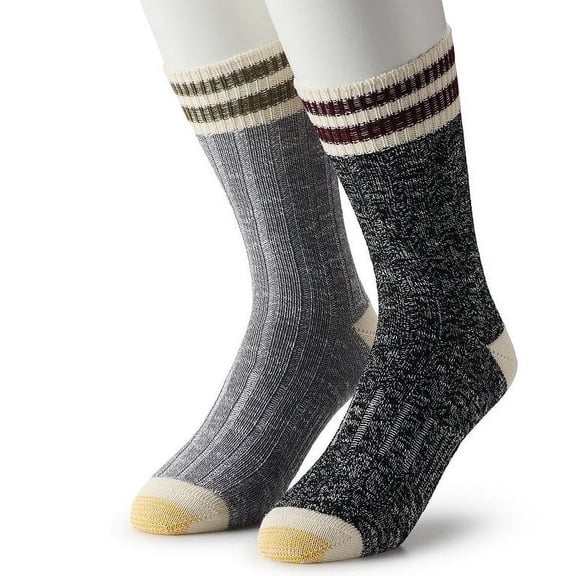 Men's GOLDTOE 2-Pack Horizon Textured Crew Socks, Size: 6-12
