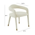 thumbnail image 5 of TOV Furniture Lucia Cream Velvet Dining Chair, 5 of 6