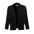 thumbnail image 2 of FashionOutfit Women's Solid Soft Stretch 3/4 Sleeve Layer Bolero Cardigan, 2 of 3