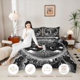 thumbnail image 3 of Homewish Boho Life Tree Twin Comforter Sets,Dark Starry Night Bedding Set,Black White,Black Reversible,2pcs,1 Comforter and 1 Pillowcase, 3 of 7