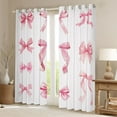 thumbnail image 2 of Manfei Cute Bow Girl Curtains Pack of 2 (42x84 Each),Dreamy Princess Curtains Blackout,Kawaii Ribbon Bow Knot Bedroom Curtains,Luxury Bedroom Decor, 2 of 6