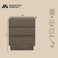 thumbnail image 4 of Ardea Contemporary 20" Nightstand in Walnut (3-Drawer), 4 of 10