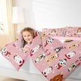 thumbnail image 4 of Feelyou Pink Cartoon Dog Bedding Comforter Set for Teen, Cute Christmas Animal Twin Comforter Sets, Santa Claus Hat Reversible Bedding Set, Breathable Home Decor, 2-Piece, 4 of 8