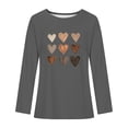 thumbnail image 3 of Tdoqot Womens Oversized T Shirts Tops- Casual Fashion Long Sleeve Crewneck Heart Graphic Shirts Tops Gray Size M, 3 of 3