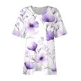 thumbnail image 4 of Pisexur Printemps Tops for Women 2025 Women Mode Été Imprimé Régulier Women Manches Courtes Col Rond Womens Tops Multicolore,5TG, 4 of 7