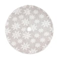 thumbnail image 3 of GUOOL 35inch Christmas Tree Skirt Xmas Tree Base Cover for Holiday Party Accessory Light Gray, 3 of 9