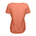 thumbnail image 4 of VIWORLD Women's Button-Front Tunic Loose Fit Crew Neck Blouse with Tiered Hem Summer Short Sleeve Shirt Orange，S, 4 of 5