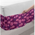 thumbnail image 2 of Floral Bed Skirt, Abstract Poppy Flowers and Blossoming Buds in Pink Shades of Colorful Print, Elastic Bedskirt Dust Ruffle Wrap Around for Bedding Decor, 4 Sizes, Pink Fuchsia Green, by Ambesonne, 2 of 2