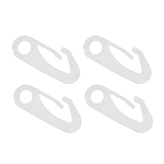 BESTOYARD 8Pcs White Nylon Flagpole Clip Flappole Hook Attachment Water Resistant with Anti Uv