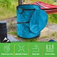 thumbnail image 4 of General Collapsible Trash Can - Pop Up 44-Gallon Outdoor Portable Garbage Bag Holder with Zippered Lid - Recycle Bin for Camping or Parties (Blue), 4 of 14