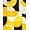 Yellow, Pattern 4, variant on ODIKA 4' x 6' Machine Washable Non-Slip Area Rug, Geometric Semi-Circle High Traffic Rug, Yellow, 122794