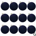 thumbnail image 3 of Juego de 12 bolas de Navidad con adornos de terciopelo de 2,36 pulgadas con aro colgante para decoración del hogar y Navidad, 3 of 5