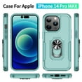 thumbnail image 2 of Dteck for iPhone 15 Pro Case, Military Grade Drop Protective Case with Magnetic Car Mount Ring Holder Stand Cover for iPhone 15 Pro, Green/Green, 2 of 11