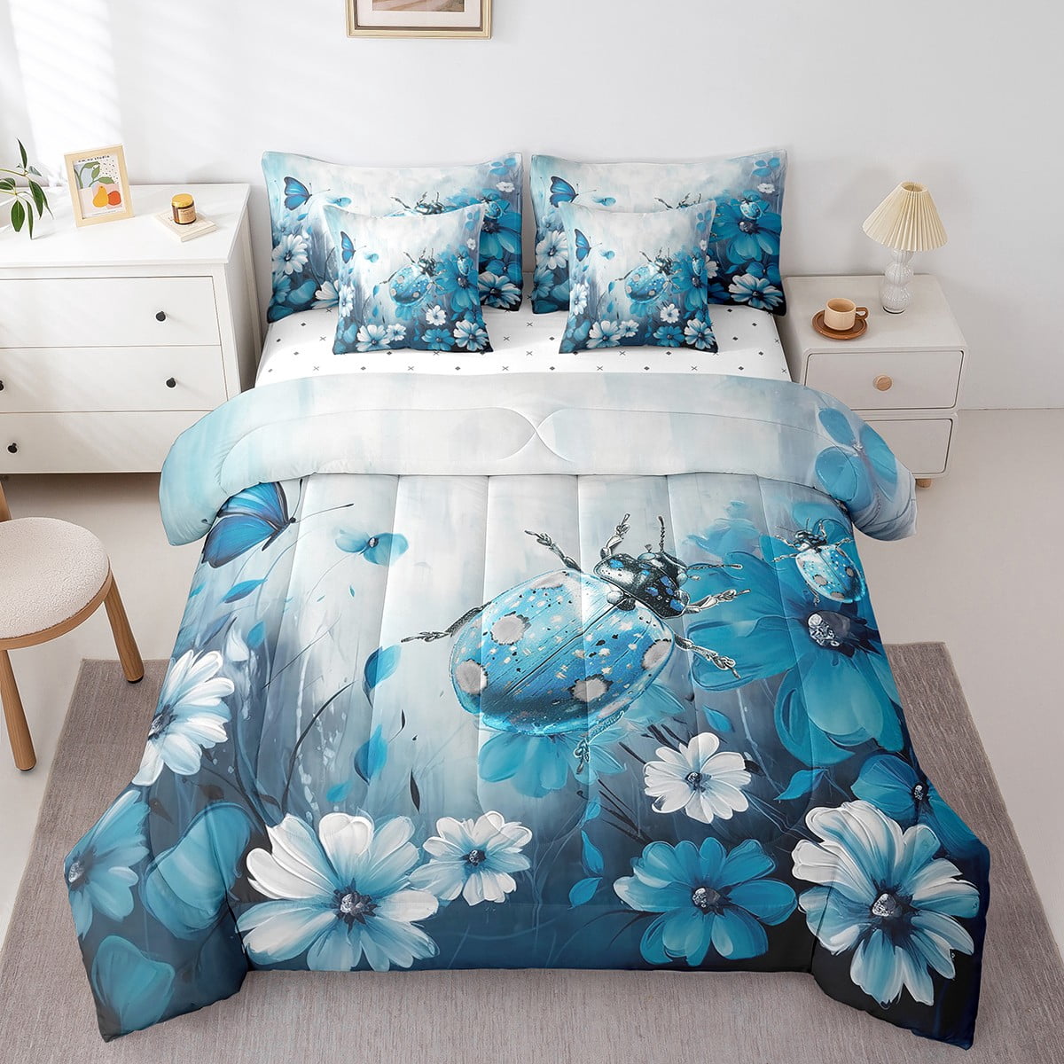 Ensemble de draps King Size, 450 nombre de fils 100% coton avec poches profondes