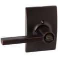 thumbnail image 2 of Schlage Lock Company F51ALAT716CEN F51A Latitude 716 CEN Century Deco Rose Entry Door Lock Aged Bronze, 2 of 2