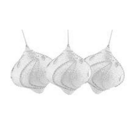 White Deer Christmas Ornaments Northlight 3ct Diamond Glittered Shatterproof Christmas Onion Ornament Set 3