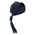 thumbnail image 2 of Lroveb Turbans for Women Head Wrap Hijab Womens Eid Al Fitr Solid Color Forehead Triple Long Tail Headband Muslim Can Be Tied Behind Hat Beanie Hat, 2 of 3