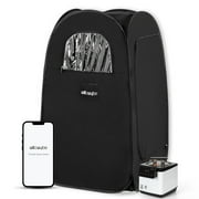 Portable Steam Sauna with Bluetooth Control, Steamer, Body Tent, Foldable Chair | Personal Home Spa (Black)
